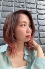  40・50代におすすめのネオウルフ！襟足にローズ系インナー|Hair Make TOP SHAPE