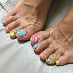 【フット】カラフルポップなフットネイル★|栃木県宇都宮市　ネイルサロン　ミッシュネイル