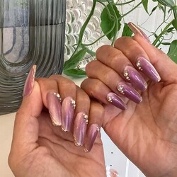 パープルピンクグラデ×マグミラーフレンチネイル★|栃木県宇都宮市　ネイルサロン　ミッシュネイル