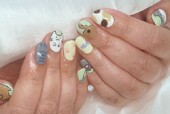 「ハンド ミドルコース」猫のデザインを持ち込みいただきました！ とても可愛らしいです！|Nail Salon Linda