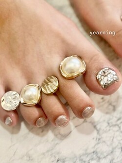 フットネイル（マグネットワンカラー）|nail salon yearning