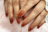 「ハンド ワンカラー」初めてのシアーブラウンに挑戦！透け感が可愛いです！|Nail Salon Linda