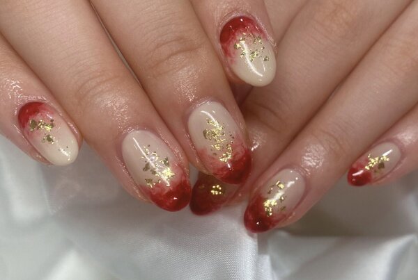 「ハンド 定額デザイン」いちごミルクのような可愛らしいお色味でとても素敵です！|Nail Salon Linda