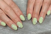 「ハンド 定額デザイン」色変更でパステルグリーンにして春ネイルに☆|Nail Salon Linda