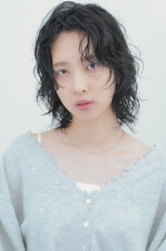 大人の抜け感くびれウェーブボブ黒髪|Hair Make TOP SHAPE