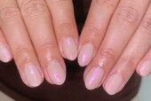 「ハンド ワンカラー＋ミラーネイル」ピンクの艶々がとても美しくなります！|Nail Salon Linda