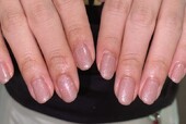 「ハンド ワンカラー」ピンクの細かめなラメがキラキラして素敵です♪|Nail Salon Linda