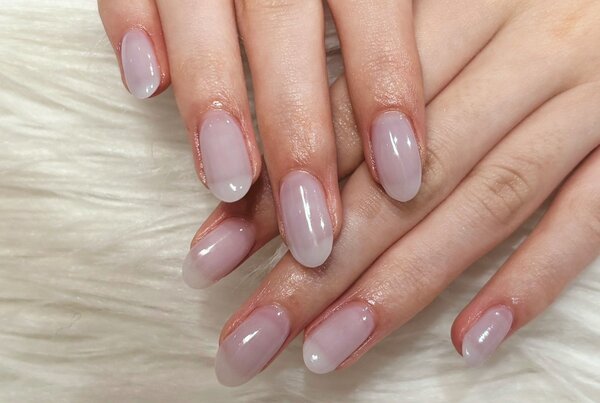 「ハンド ワンカラー」 シアーパープルのワンカラーネイル！涼しげな印象になりました^ ^|Nail Salon Linda