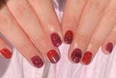 「ハンド ミドルコース」カラーもパーツも赤で統一！ パキッとしたお仕上がりになります！|Nail Salon Linda