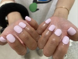 「ハンド ワンカラー」パステルピンクは、明るい印象になり大人気です！