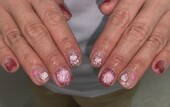 「ハンド ライトコース」フラッシュマグネットがキラキラ光り輝くのでとても華やかです！|Nail Salon Linda