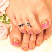 フットネイル（ピンク系）|Nail Salon Angel Star
