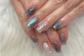 「ハンド ライトコース」偏光マグネットの夏らしいデザインです^_^  |Nail Salon Linda