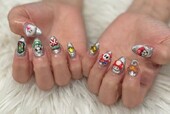 「ハンド ミドルコース」パーツをお持ち込みいただきました！ シルバーのベースでイベントの主役ネイルですね^_^|Nail Salon Linda