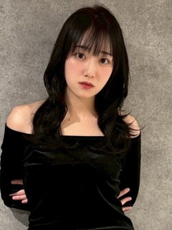 顔周りレイヤー×艶黒髪