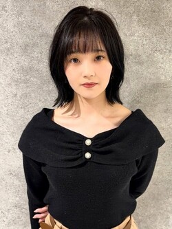 外ハネボブ×顔周りレイヤー