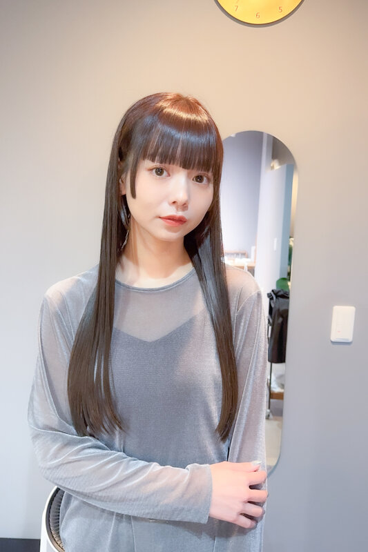 艶髪ストレートロング×韓国バング|Hair Make TOP SHAPE