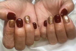 「ハンド 定額デザイン」秋らしいカラーで先取りです♪|Nail Salon Linda