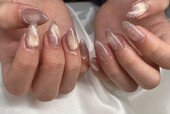 「ハンド フラッシュ・マグネット」ゴールドのラメがキラキラと動きます！|Nail Salon Linda