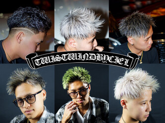 WINDbyCIEL TWISTメンズパーマ特化/ホワイトメッシュ【ウィンドバイシエルツイスト】 | 心斎橋のヘアサロン WINDbyCIEL TWISTメンズパーマ特化/ホワイトメッシュ【ウィンドバイシエルツイスト】 | 心斎橋のヘアサロン