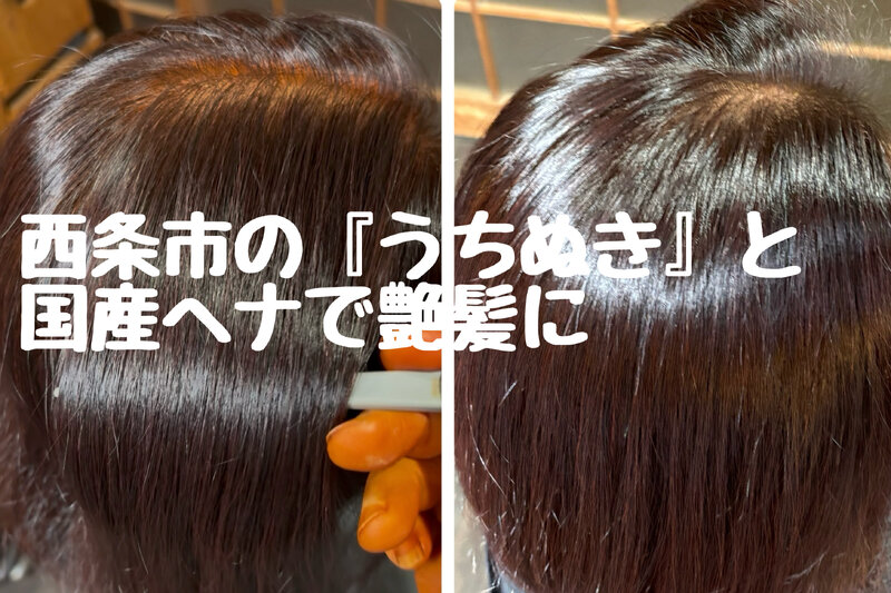 [アイキャッチ]国産ヘナの調合に『うちぬき』との相性はイイです！愛媛西条美容室〜想〜新居浜