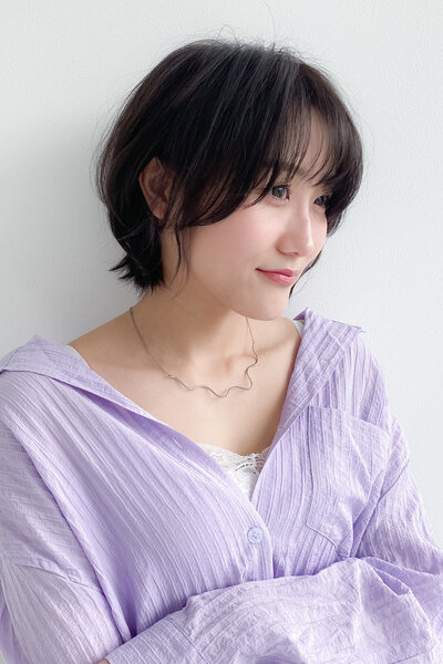 [アイキャッチ]小顔丸み韓国ショートボブで大人可愛い垢抜けヘア