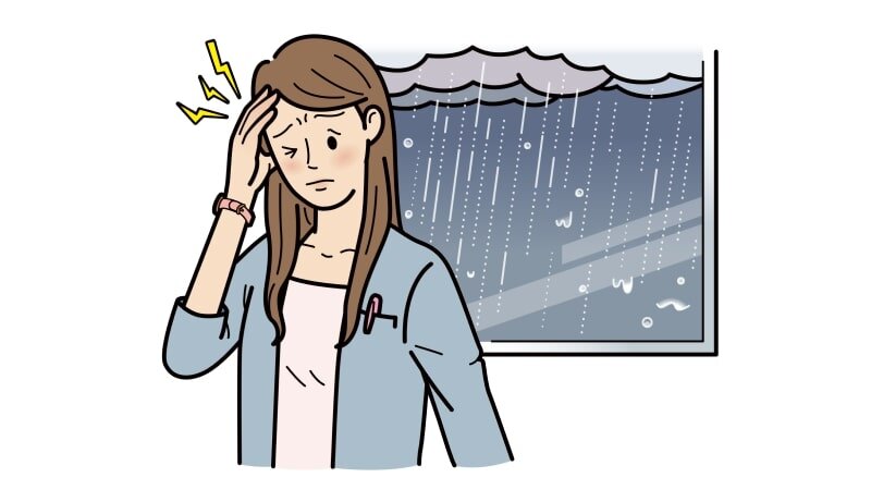 [アイキャッチ]★雨が降ると体調が悪くなる人★　【矢場町で肩こり・脚のむくみ・姿勢矯正ならウェミアス！　20時以降施術OK】