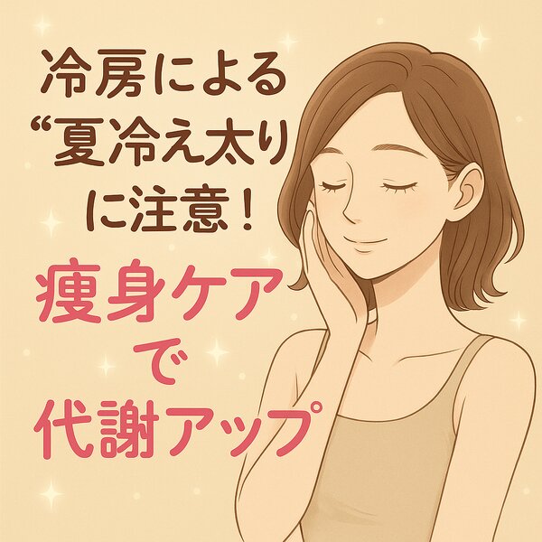[アイキャッチ]✩.˚ 冷房による“夏冷え太り”に注意！痩身ケアで代謝アップ♡