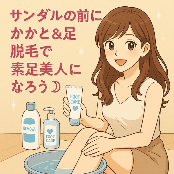 [アイキャッチ]✧.˚ サンダルの前に♡かかと＆足脱毛で素足美人になろう☽°