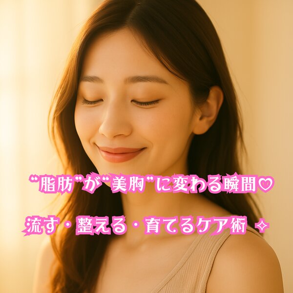 [アイキャッチ]✧.˚ “脂肪”が“美胸”に変わる瞬間♡流す・整える・育てるケア術 ⟡.·.