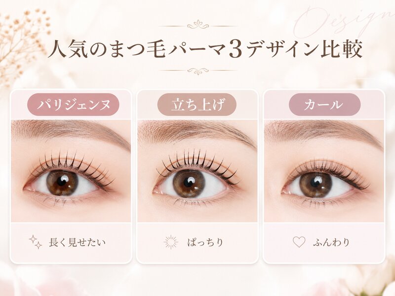 [アイキャッチ]どれが似合う？人気のまつ毛パーマ3デザインを比較♪