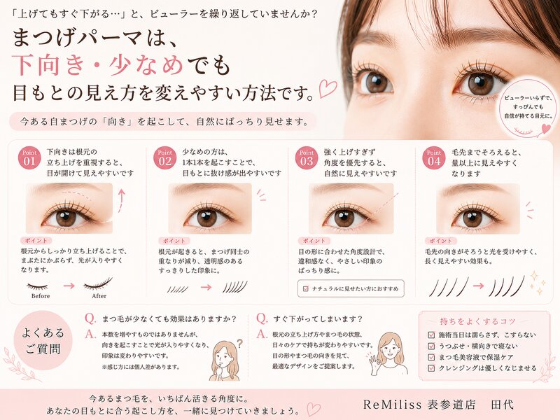 [アイキャッチ]まつ毛の量や向きが気になる方へ 表参道アイリストのまつげパーマ