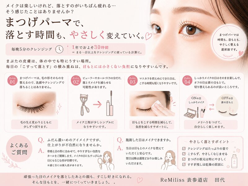[アイキャッチ]毎日のアイメイクを軽くする まつげパーマの時短