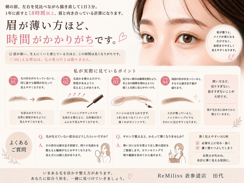 [アイキャッチ]眉が薄い・生えにくい方へ 描き方と整え方