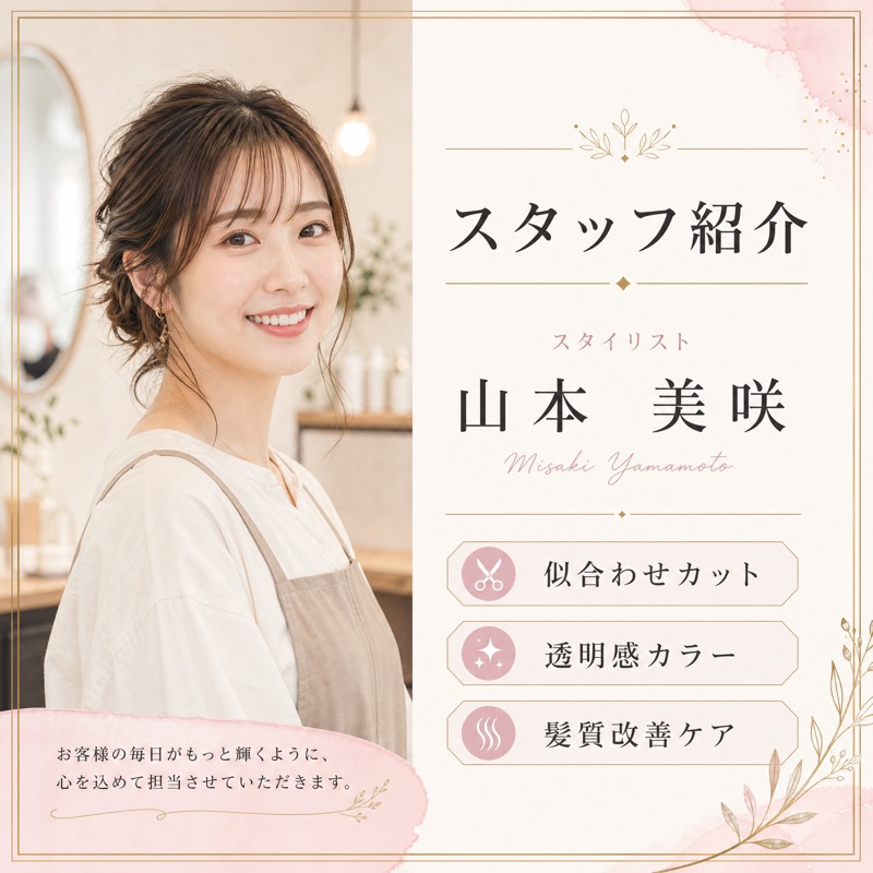 スタッフ紹介の例